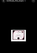 Certificado Pink Empire