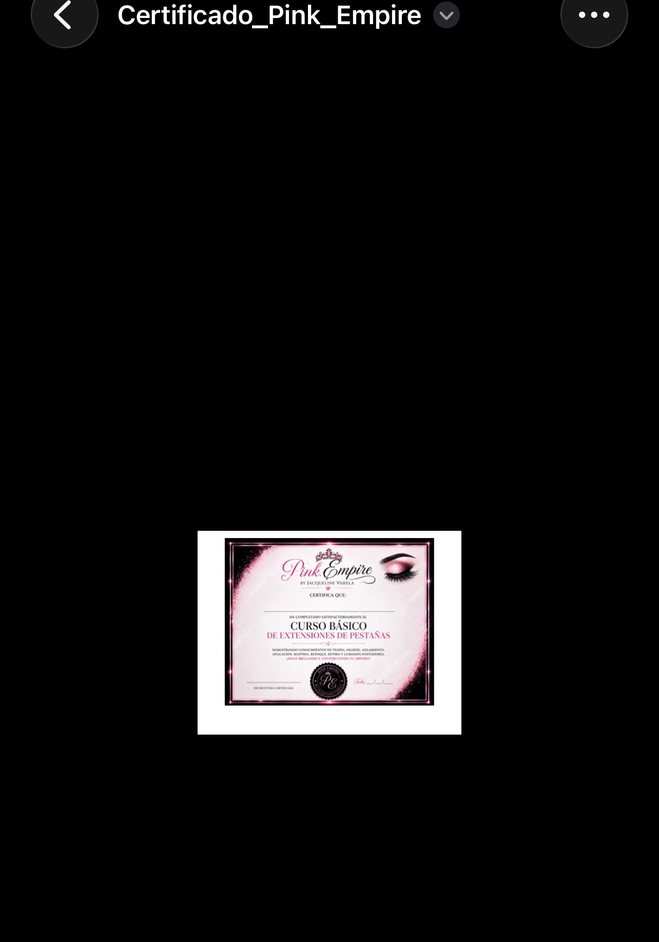 Certificado Pink Empire